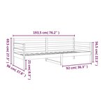 vidaXL Lit de jour Blanc 90x190 cm Bois de pin massif