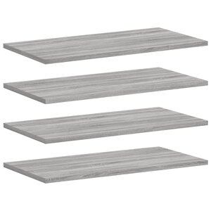 vidaXL Étagères murales 4 Pièces sonoma gris 60x30x1 5 cm bois ingénierie