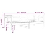 vidaXL Lit de jour sans matelas blanc bois de pin massif 90x190 cm
