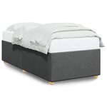vidaXL Cadre de lit Gris foncé 90x200 cm Tissu