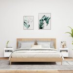 vidaXL Meubles TV muraux avec lumières LED 2 Pièces blanc 40x30x40 cm