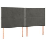 vidaXL Sommier à lattes de lit et matelas Gris foncé 180x200cm Velours