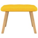 vidaXL Chaise de relaxation avec tabouret Jaune moutarde Tissu