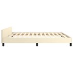 vidaXL Cadre de lit avec tête de lit sans matelas crème 180x200 cm