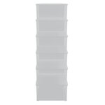vidaXL Boîtes de rangement en plastique 6 Pièces 10 L empilables