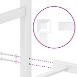 vidaXL Cadre de lit métal avec tête de lit blanc 140x190 cm