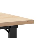 vidaXL Table basse cadre en O 80x50x40 5cm bois de pin massif et fonte