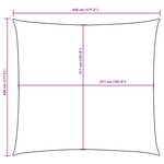 vidaXL Voile de parasol tissu oxford carré 4 5x4 5 m bleu