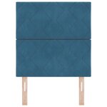 vidaXL Tête de lit à blocs en diamant bleu foncé 80 cm velours