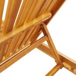 Chaises longues vidaXL 2 Pièces avec roulettes et coussins en acacia massif
