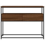 vidaXL Table console chêne marron 100x40x75 cm bois d'ingénierie