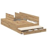 vidaXL Cadre de lit de stockage Chêne Artisan 120x190 cm