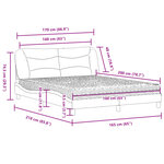 vidaXL Lit avec matelas crème 160x200 cm tissu