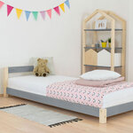 Lit enfant DREAMY 90 x 190 - gris et naturel