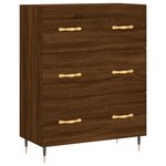 vidaXL Buffet haut Chêne marron 69 5x34x180 cm Bois d'ingénierie