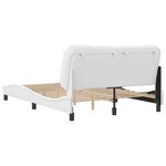vidaXL Cadre de lit sans matelas blanc 140x190 cm similicuir