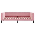 vidaXL Lit de jour avec matelas rose 100x200 cm velours