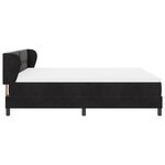 Lit Box Spring vidaXL avec Matelas Noir 180x200 cm en Velours