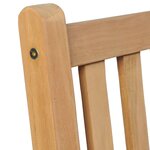 vidaXL Chaises d'extérieur lot de 2 Bois de teck solide