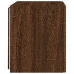 vidaXL Meuble TV mural avec lumières LED chêne marron 40 5x35x40 cm