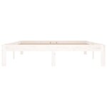 vidaXL Cadre de lit Blanc Bois de pin massif 140x190 cm