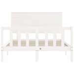 vidaXL Cadre de lit sans matelas blanc 140x200 cm bois de pin massif