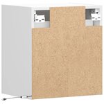 vidaXL Meuble TV mural avec lumières LED blanc 41x31x45 cm