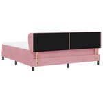 vidaXL Lit à ressorts ensachés avec matelas rose 180x200 cm en velours