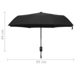 vidaXL Parapluie pliable automatique Noir 95 cm