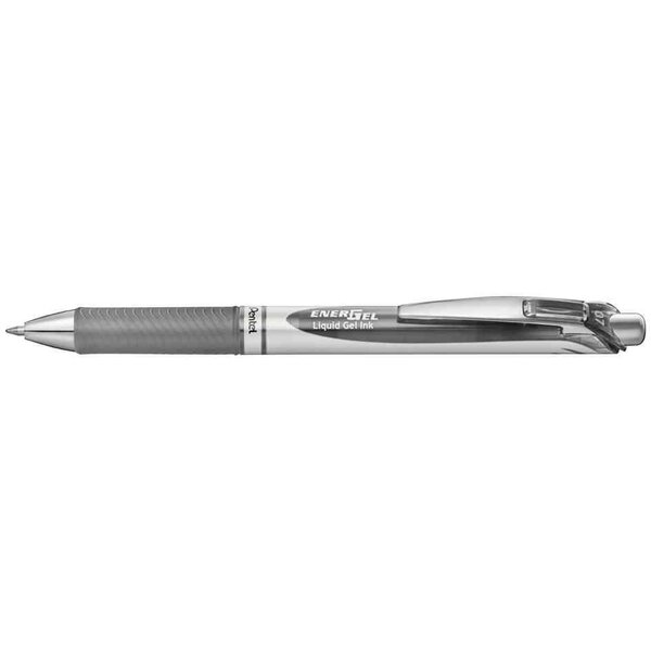 Stylo roller encre gel rétractable energel bl77 pointe 0 7 mm gris pentel