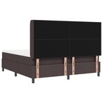 vidaXL Lit à sommier de la marque avec matelas et LED Marron foncé 180x200 cm en tissu