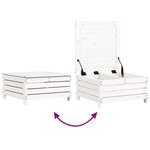 vidaXL Salon de jardin 7 Pièces blanc bois de pin massif