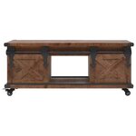 vidaXL Table basse Bois de sapin massif 91x51x38 cm Marron