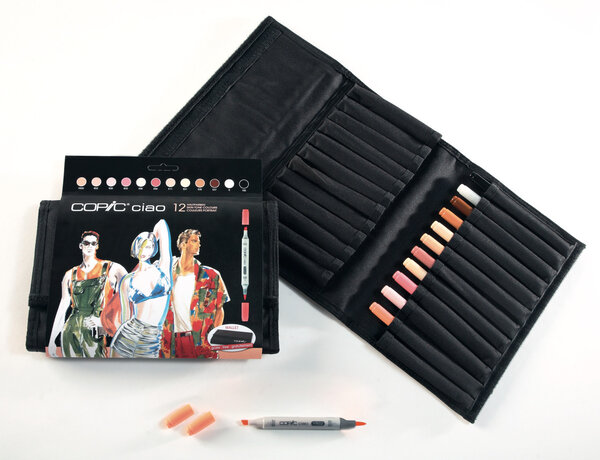 Trousse 12 marqueurs Manga Copic Ciao Teintes Chairs
