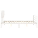 vidaXL Cadre de lit sans matelas blanc 120x200 cm bois massif