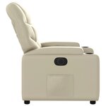 vidaXL Fauteuil inclinable électrique Crème Similicuir