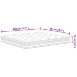 vidaXL Matelas à ressorts ensachés moyen 180x200 cm