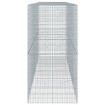vidaXL Panier gabion avec couvercle 450x100x200 cm fer galvanisé