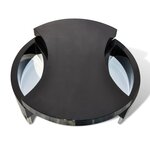 vidaXL Table basse à forme réglable noir brillant