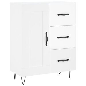 vidaXL Buffet Blanc brillant 69 5x34x90 cm Bois d'ingénierie