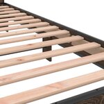 vidaXL Cadre de lit chêne marron 100x200 cm bois d'ingénierie et métal