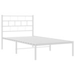 vidaXL Cadre de lit métal sans matelas avec tête de lit blanc 75x190cm