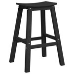 vidaXL Tabourets de bar 2 Pièces noir HDPE