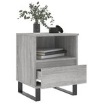 vidaXL Table de chevet sonoma gris 40x35x50 cm bois d’ingénierie