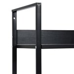 vidaXL Bibliothèque à 3 niveaux noir 60x27 6x90 5 cm bois d'ingénierie