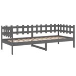 vidaXL Lit de jour sans matelas gris 90x190 cm bois de pin massif