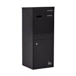 Boîte à colis Large Noir 2 portes Acier galvanisé SMART PARCEL BOX®