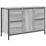 vidaXL Ensemble de meubles de salle de bain 3 pièces en bois d'ingénierie gris sonoma