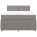 vidaXL Sommier à lattes de lit avec matelas Taupe 140x200 cm Tissu