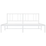 vidaXL Cadre de lit métal sans matelas et tête de lit blanc 180x200 cm